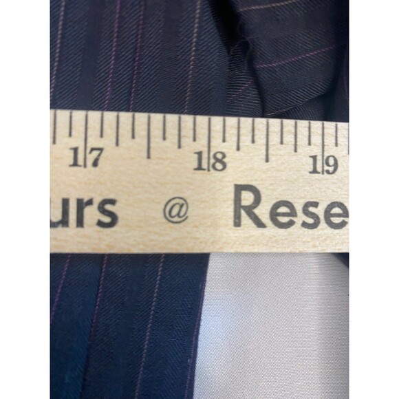 Anne Klein Suit Pinstripe Womens Suit Jacket Black Striped Size 8 Button EUC - Picture 4 of 8